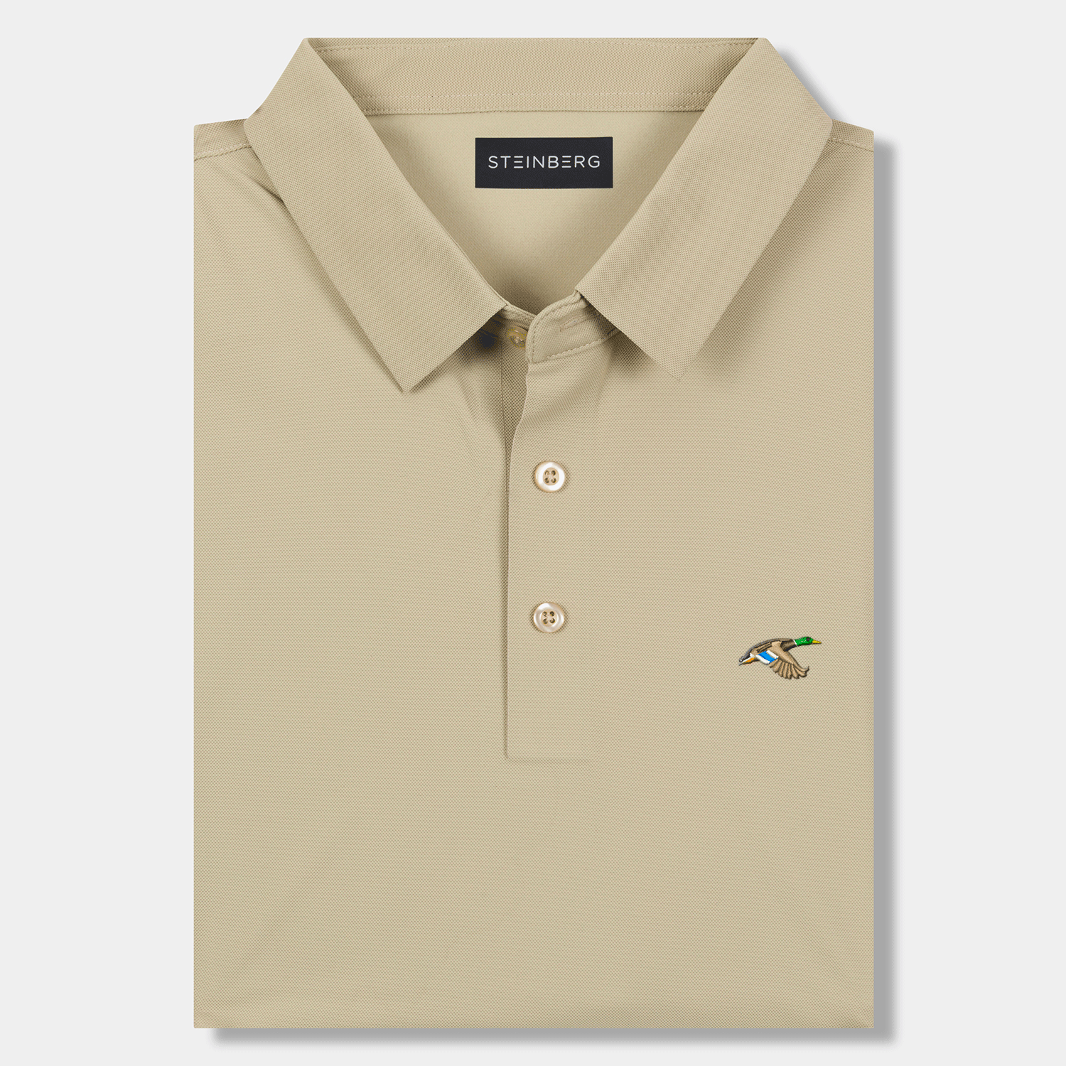 Steinberg Men's Seamless Khaki Flyaway Polo