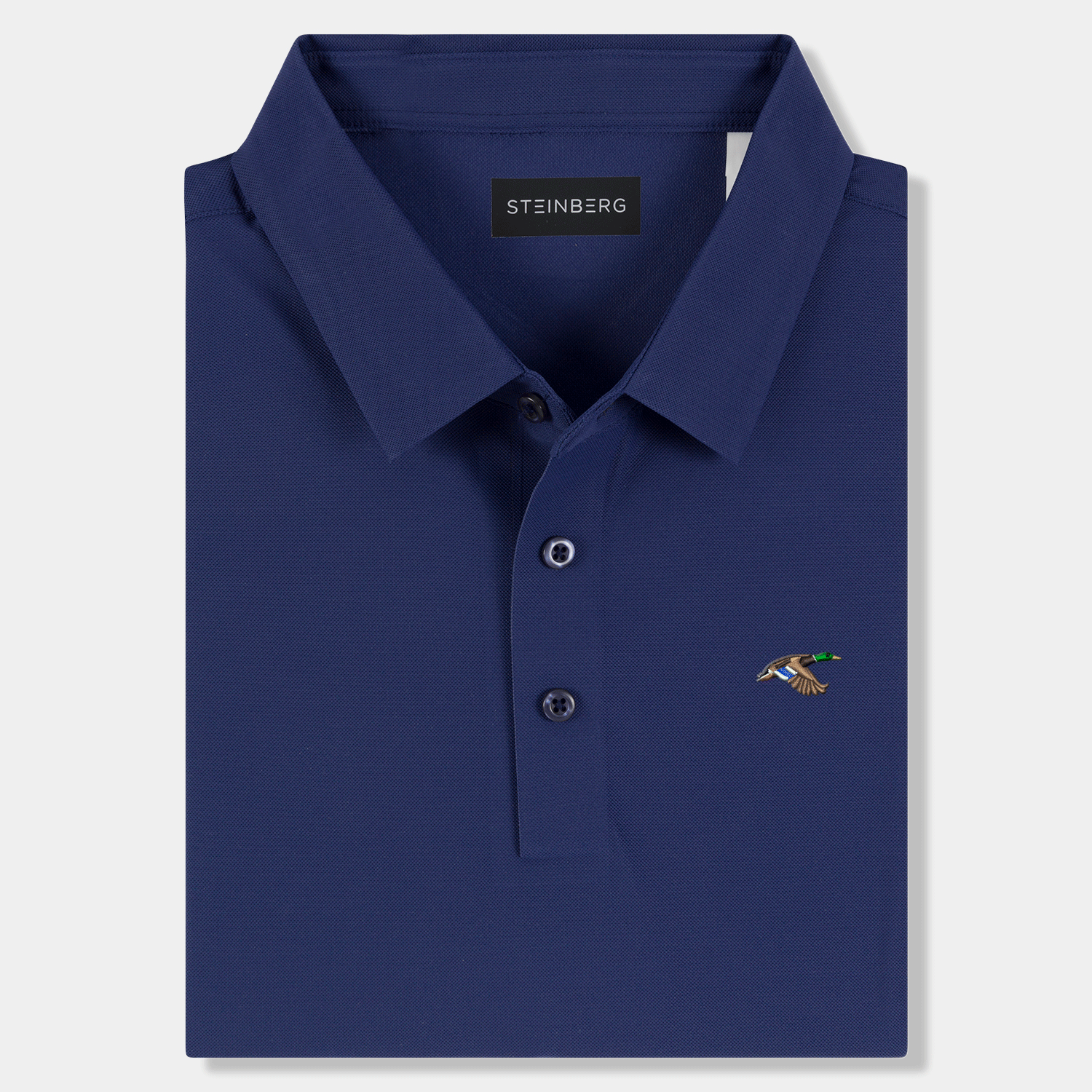 Steinberg Men's Seamless Navy Flyaway Polo