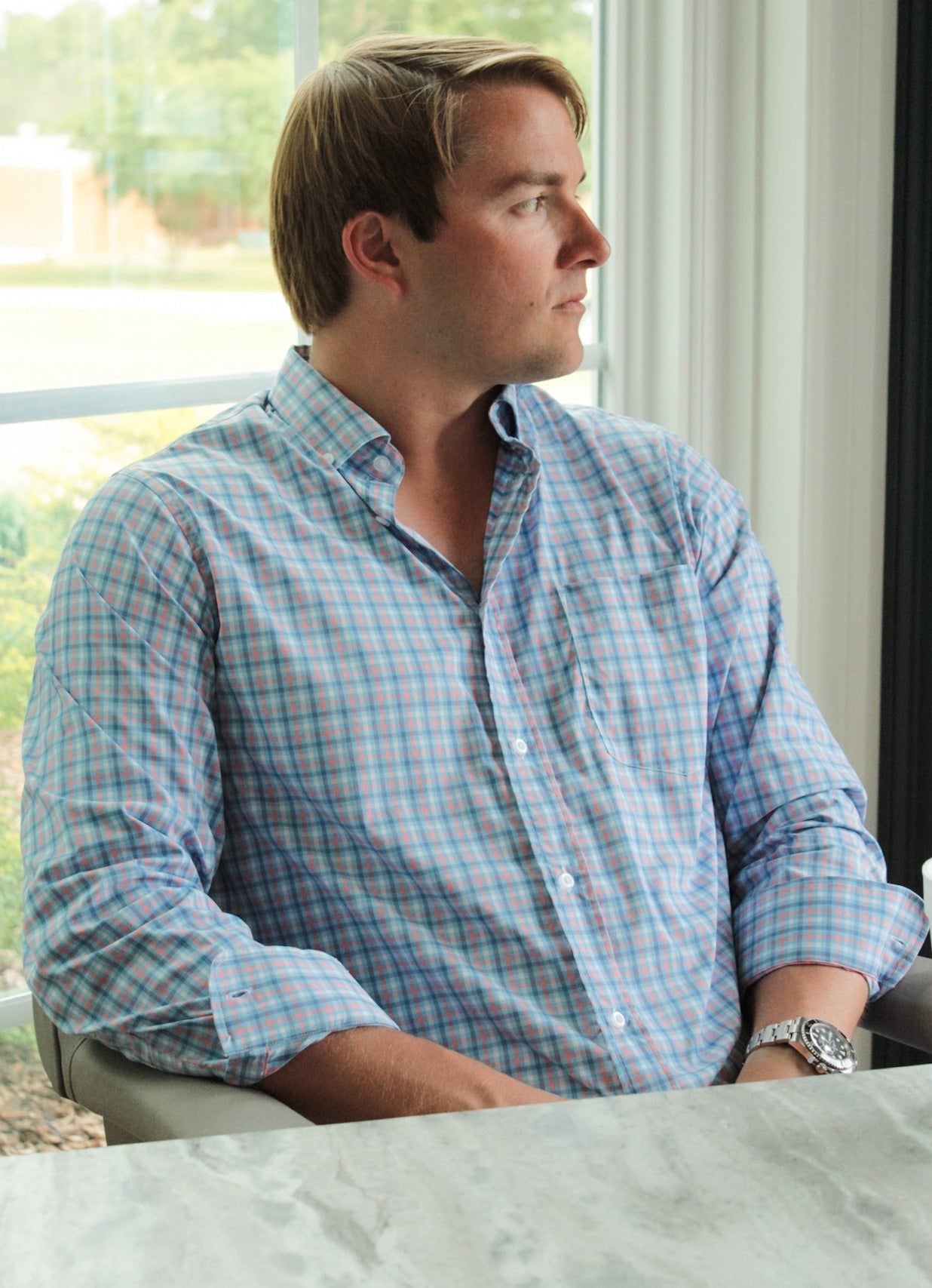 Featherweight Buttondown (GA0831A - 001) - Steinberg Brand