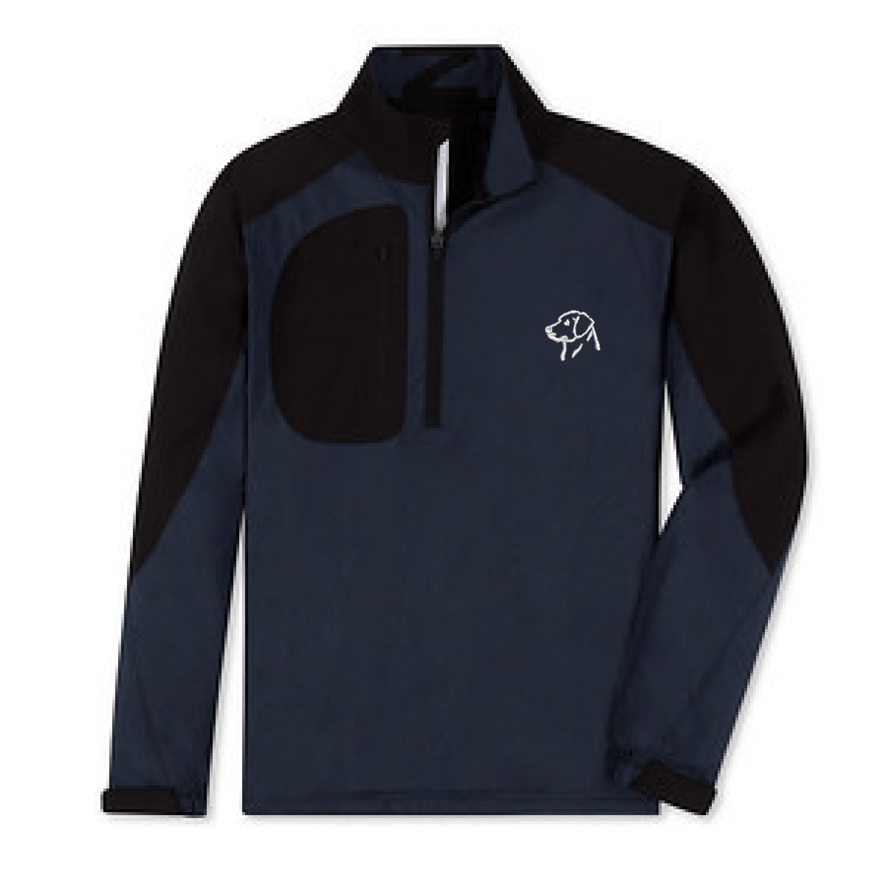 Quarter Zip Windbreaker - Black/Navy - Steinberg Brand