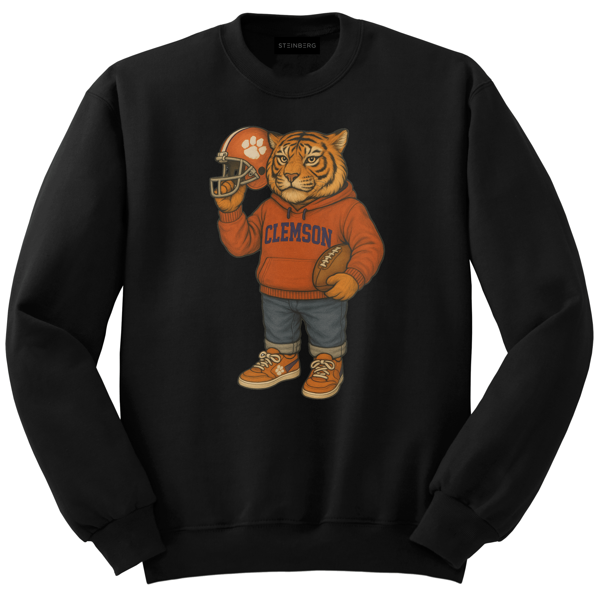 The Clemson Blackout Crewneck Sweater - Steinberg Brand