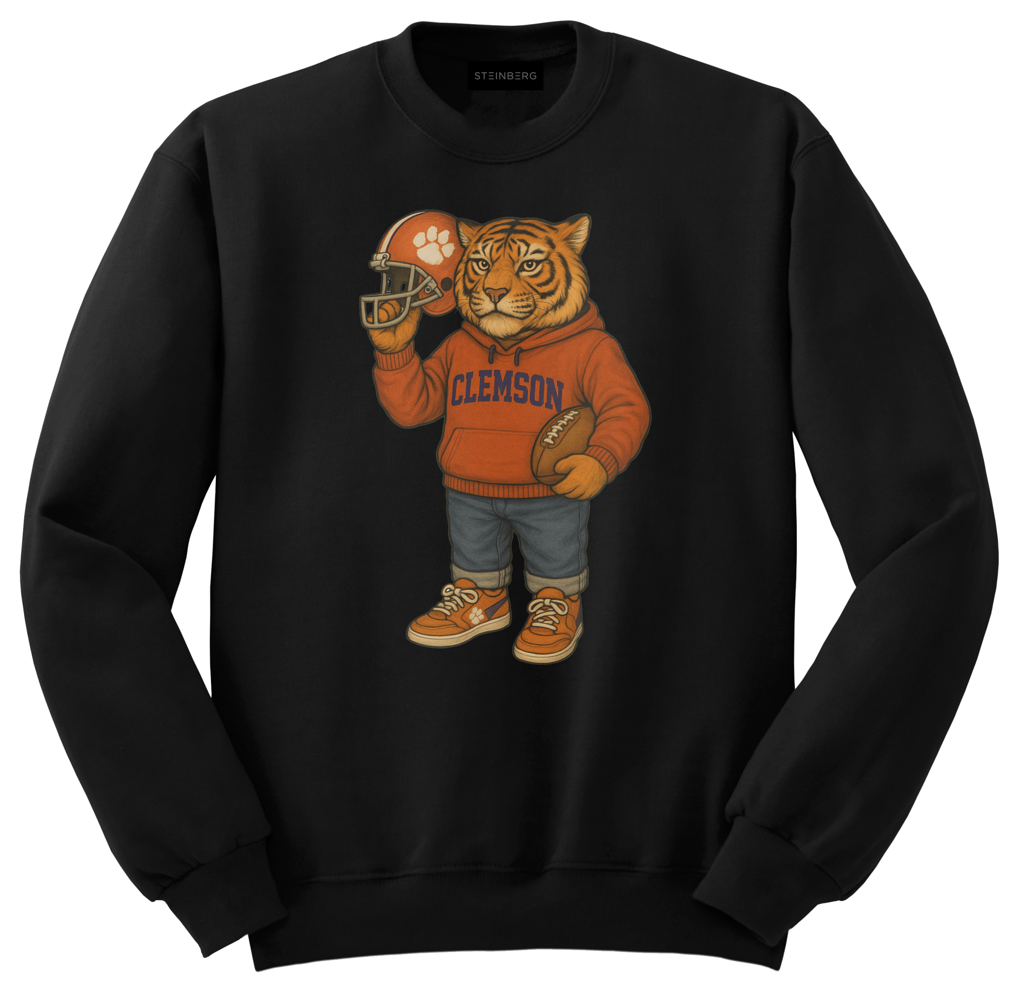 The Clemson Blackout Crewneck Sweater - Steinberg Brand