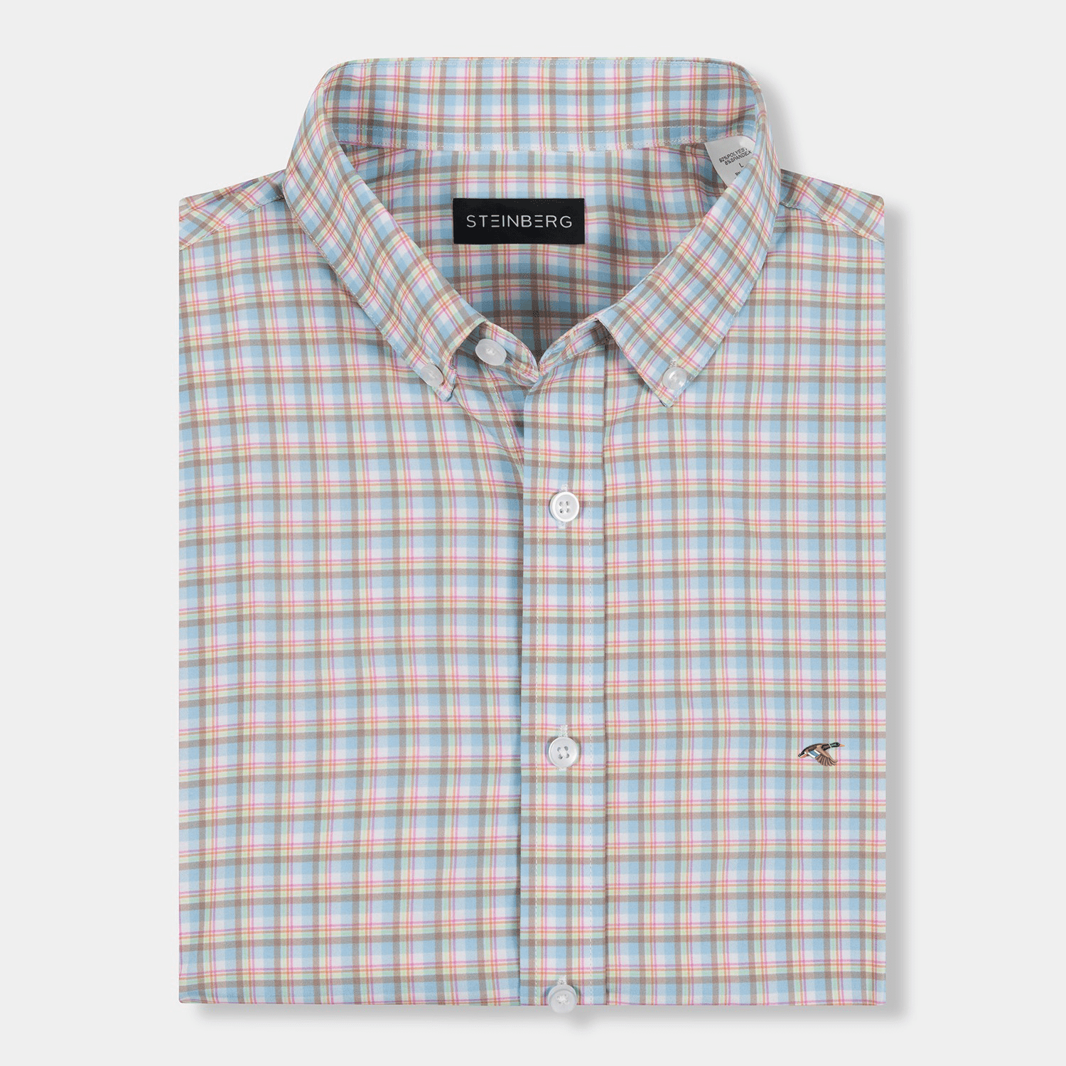 The Dogwood Plaid Flyaway Button Down - Steinberg Brand