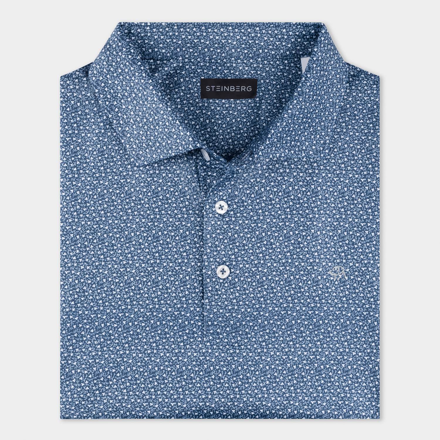 The Fairway White Floral Lab Polo - Steinberg Brand