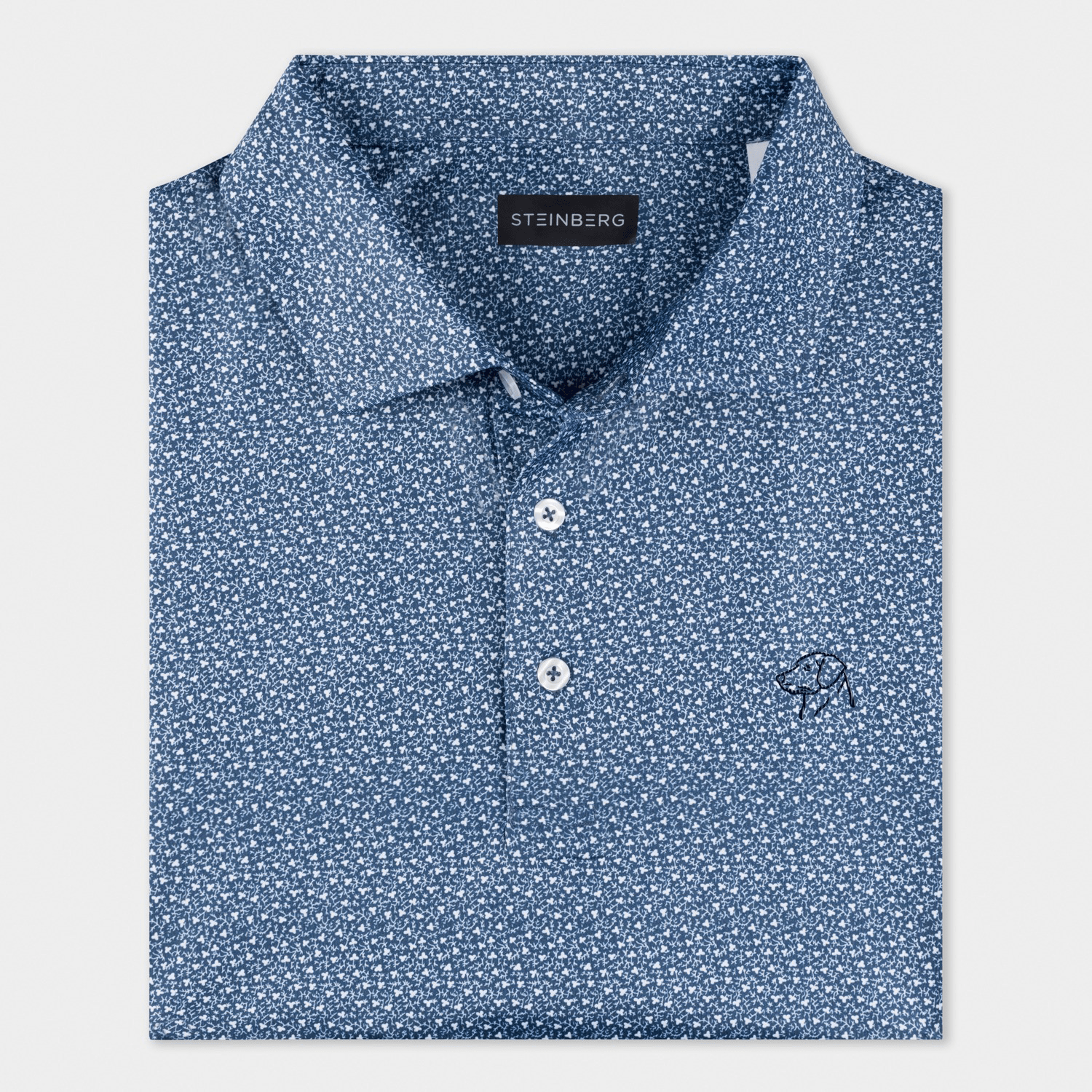 The Fairway White Floral Polo - Steinberg Brand