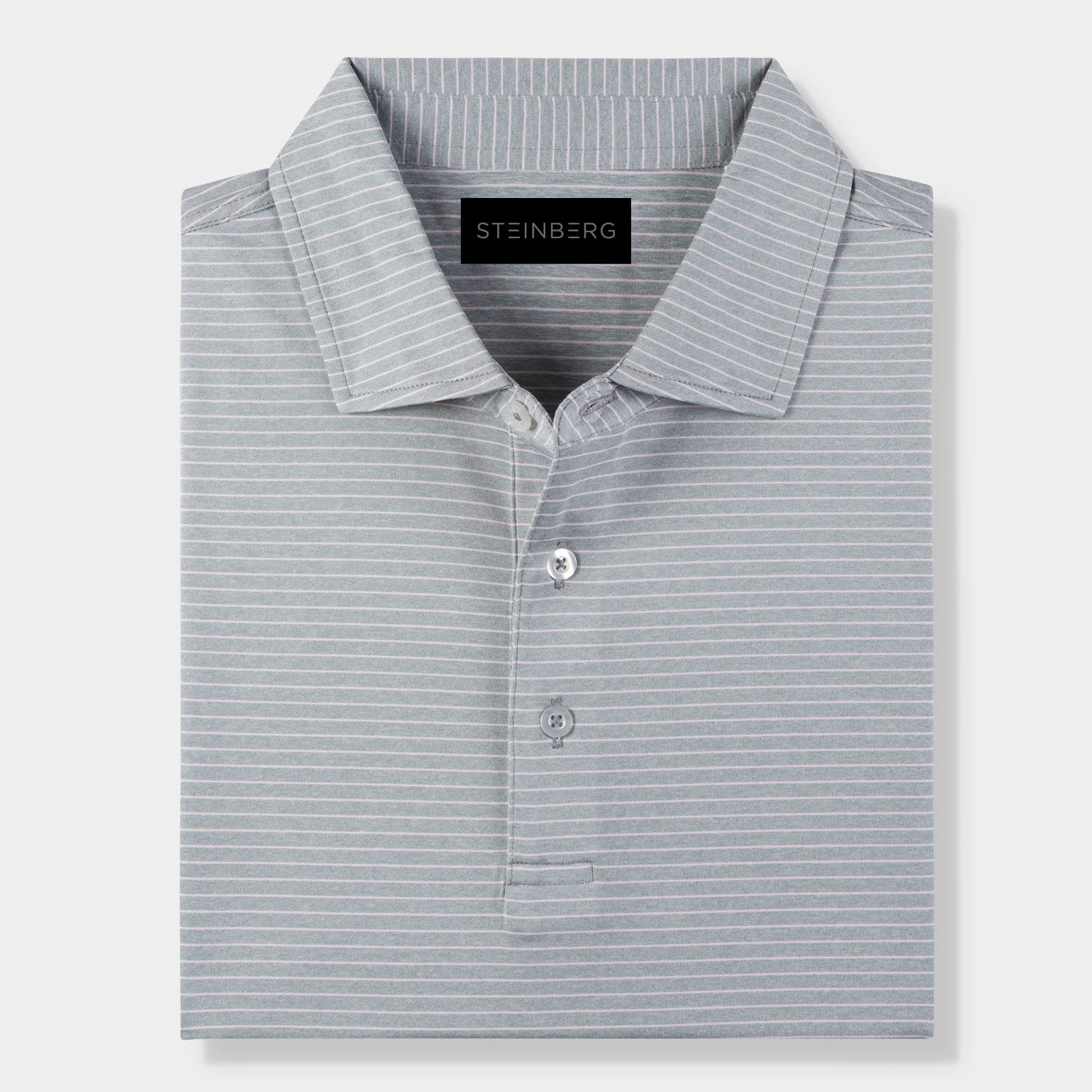 The Melange Pinstripe Polo - Steinberg Brand
