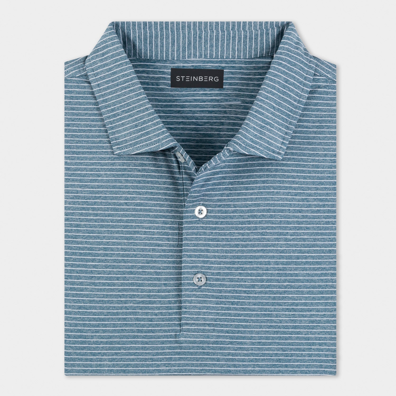 The Melange Pinstripe Polo - Steinberg Brand
