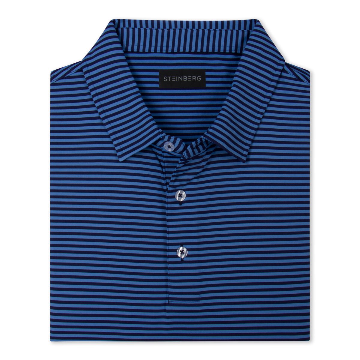 The Navy Stripe Polo - Steinberg Brand