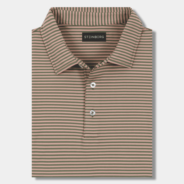 The Bar Stripe Performance Polo - Steinberg Brand