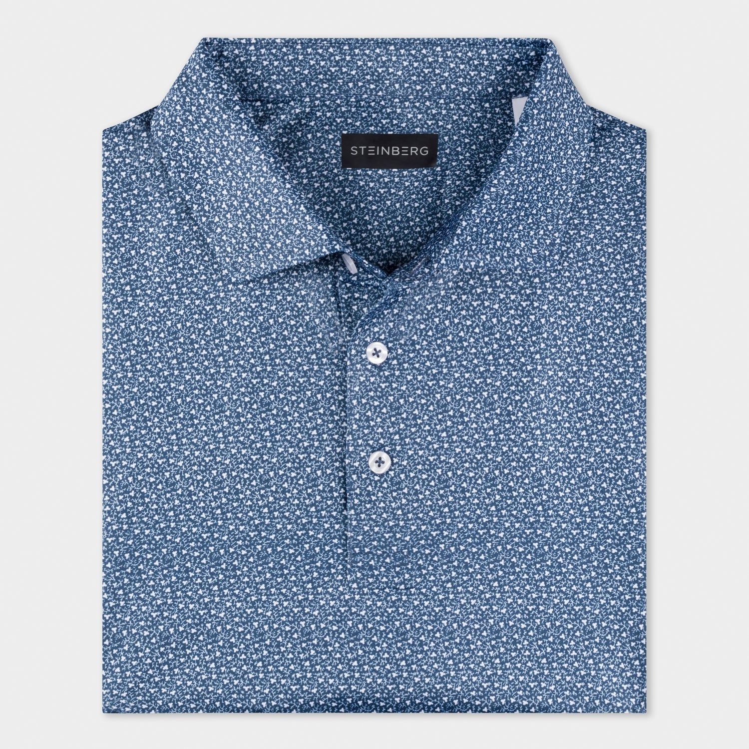 The Fairway White Floral Polo - Steinberg Brand