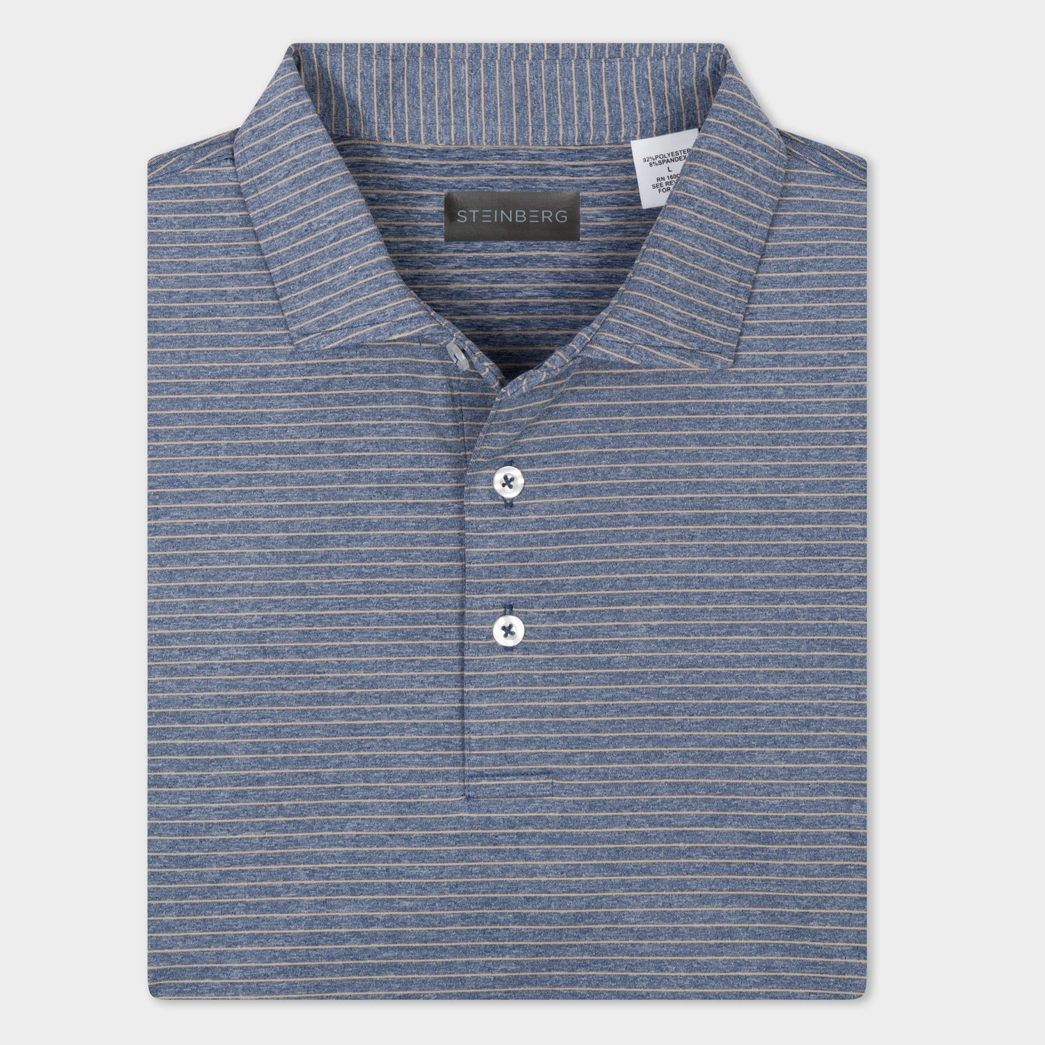 The Melange Pinstripe Polo - Steinberg Brand