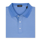 Sky Stripe Knit Collared Performance Polo - Steinberg Brand